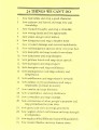 Twenty Four Things We Can't Do